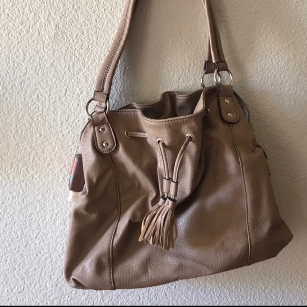 Tan Plum purse
